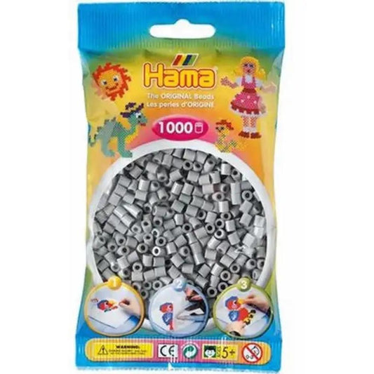 Hama Bügelperlen midi grau 1000 Stück Beutel