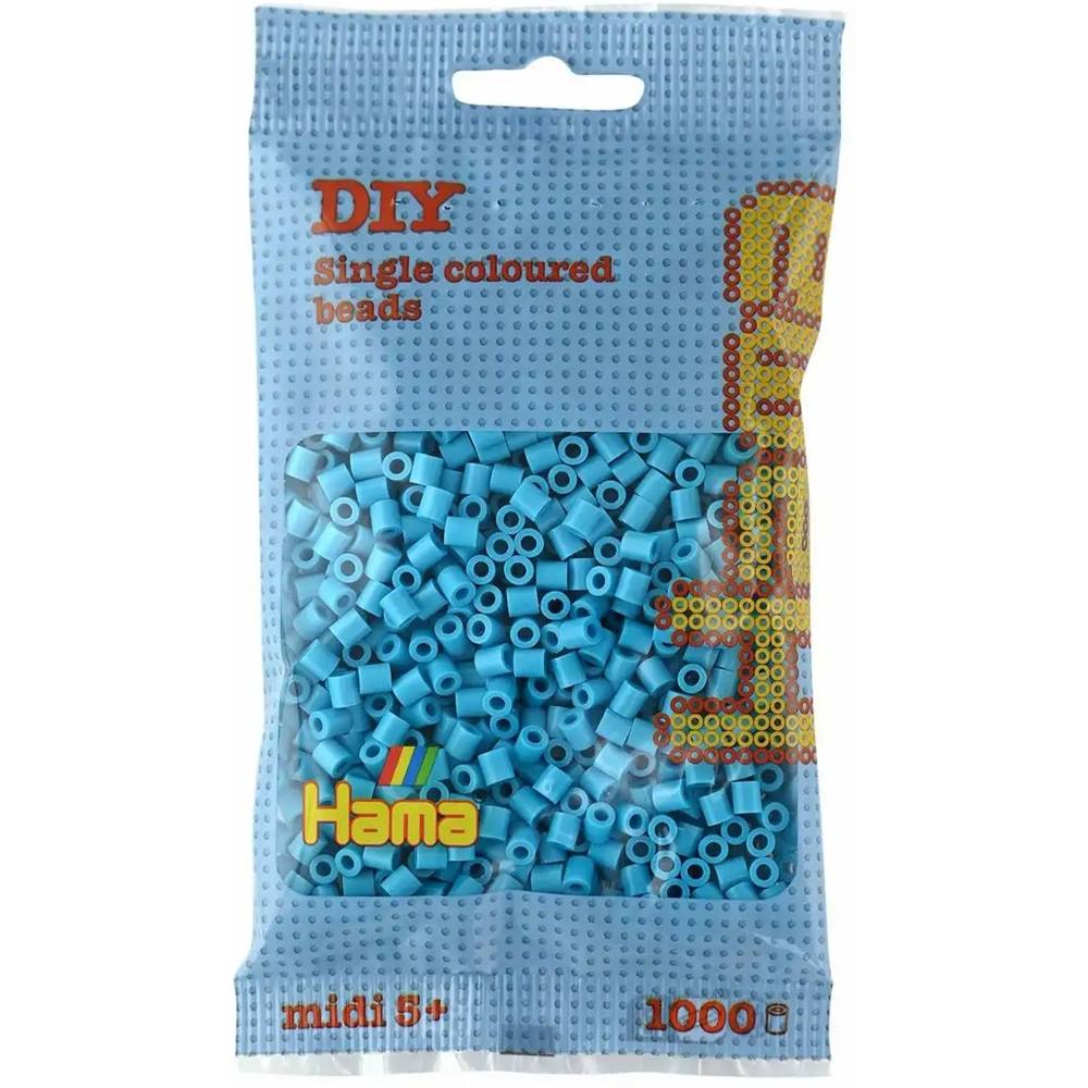 Hama Bügelperlen midi azurblau 1000 Stück Beutel