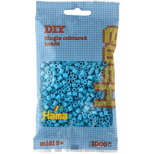 Hama Bügelperlen midi azurblau 1000 Stück Beutel