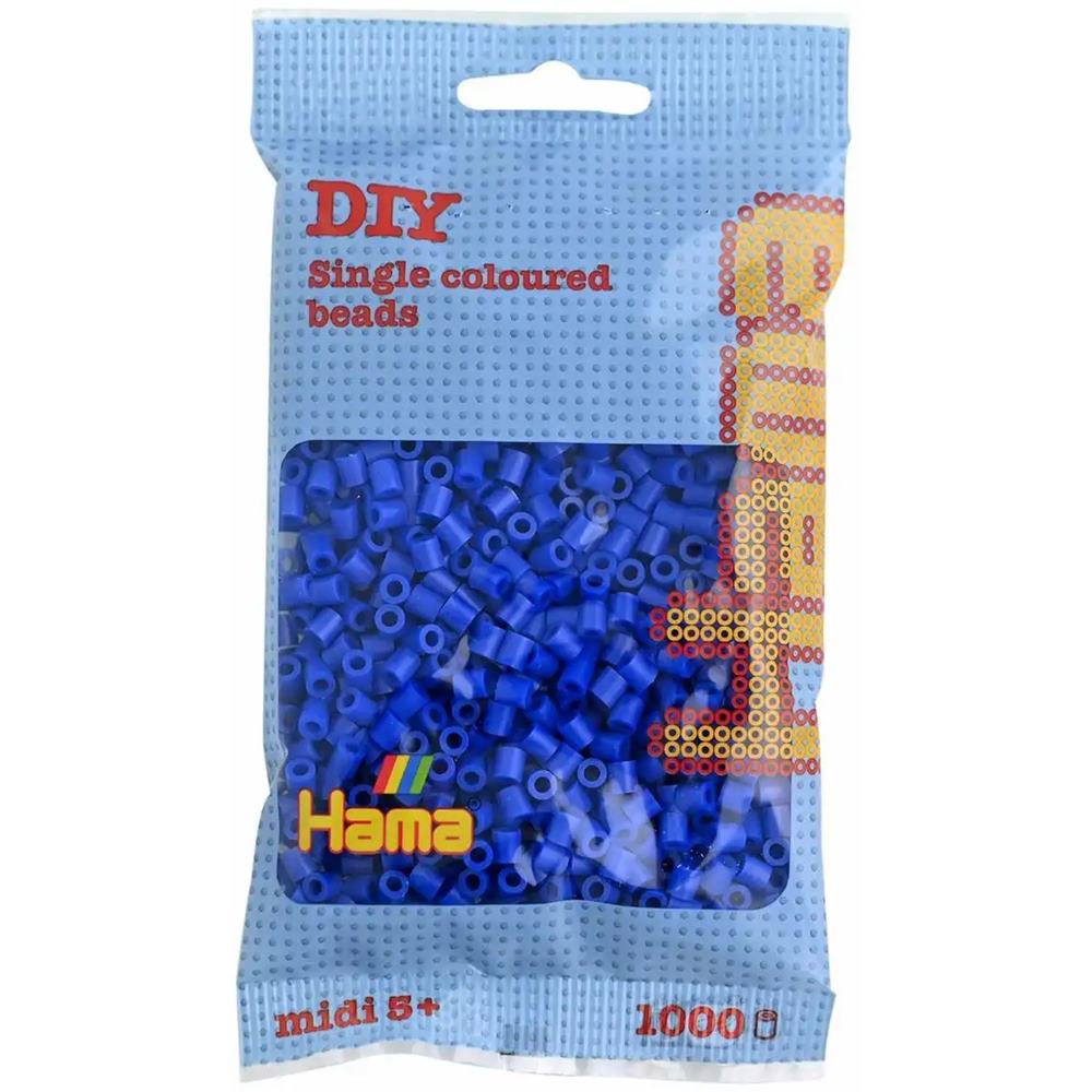 Hama Bügelperlen midi blau 1000 Stück Beutel