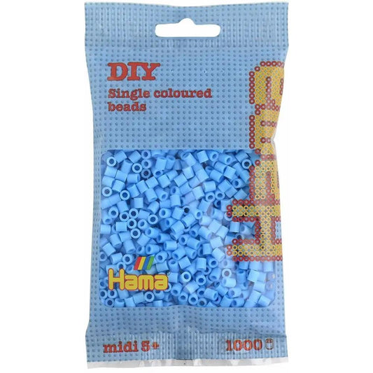 Hama Bügelperlen midi pastellblau 1000 Stück Beutel