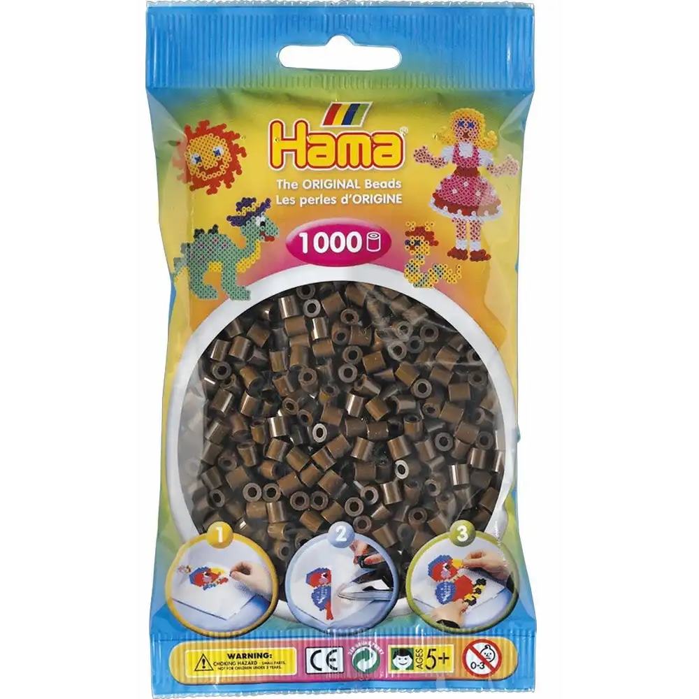 Hama Bügelperlen midi braun 1000 Stück Beutel
