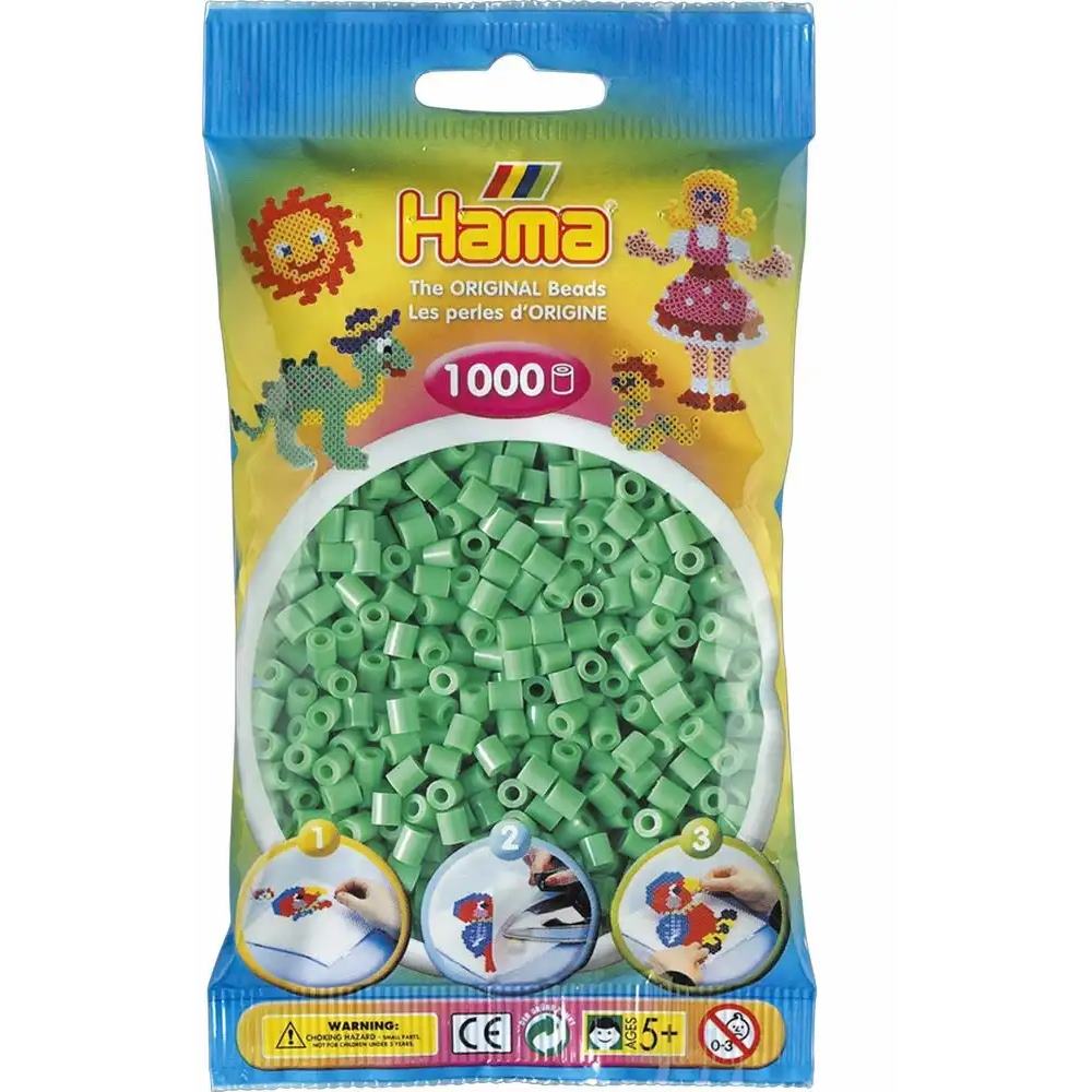 Hama Bügelperlen midi hellgrün 1000 Stück Beutel