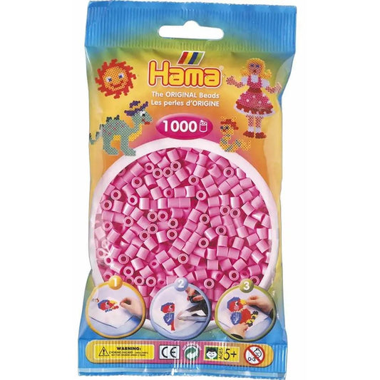 Hama Bügelperlen midi pastellpink 1000 Stück Beutel