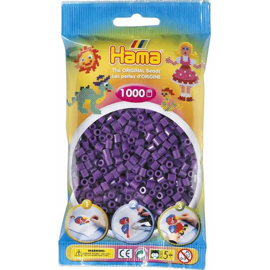 Hama Bügelperlen midi lila 1000 Stück Beutel