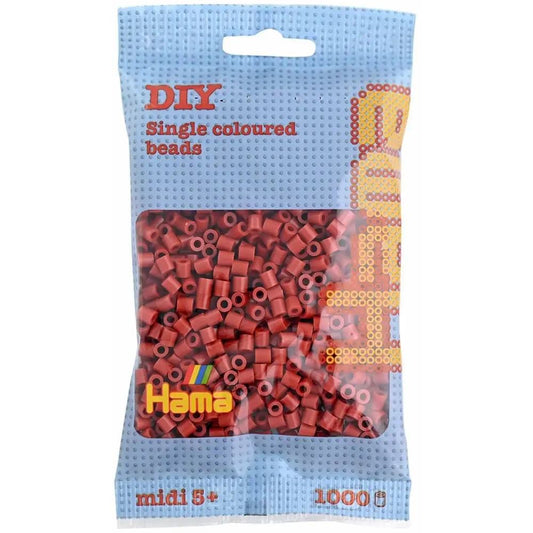 Hama Bügelperlen midi rotbraun 1000 Stück Beutel