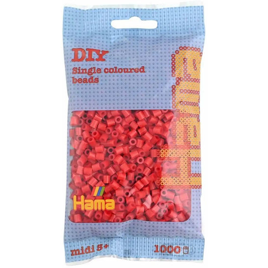 Hama Bügelperlen midi rot 1000 Stück Beutel