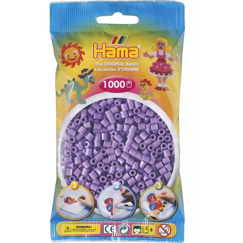 Hama Bügelperlen midi pastelllila 1000 Stück Beutel