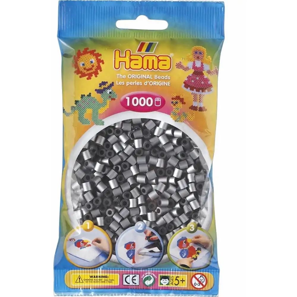 Hama Bügelperlen midi silber 1000 Stück Beutel