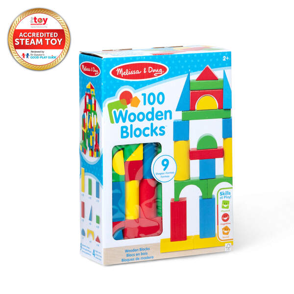 Bausteine 100 Massivholzblöcke