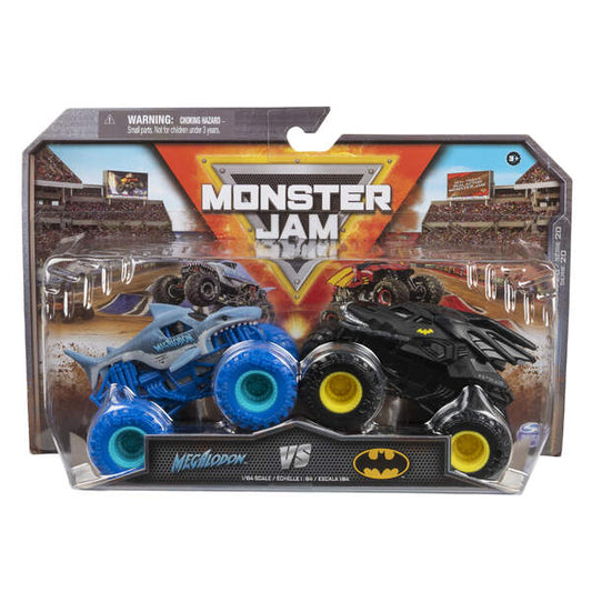 Monster Jam Monster Trucks 2-Pack 1:64 Batman vs Megalodon