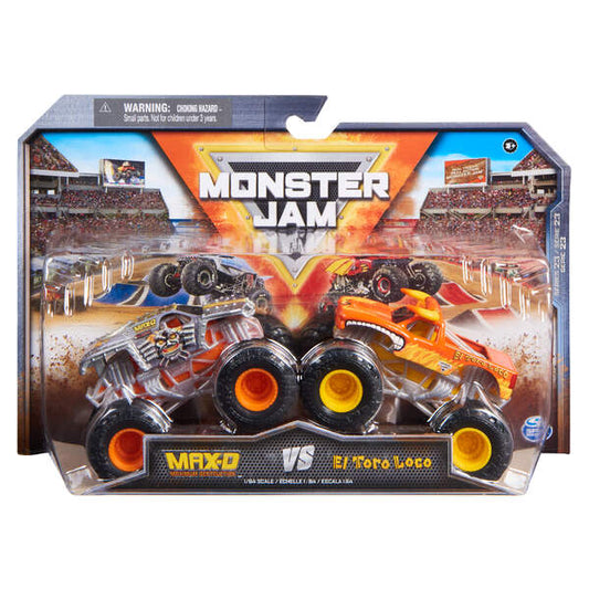 Monster Jam Monster Trucks 2-Pack 1:64 Max-D vs. El Toro Loco