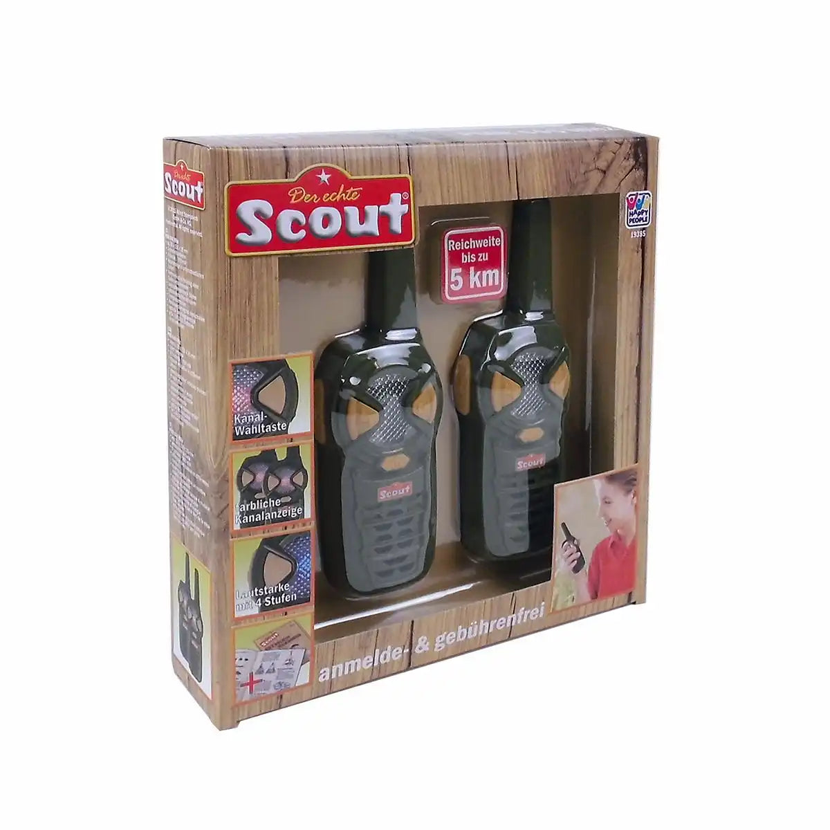 Scout Walkie Talkie Funksprechgeräte 5km Reichweite grün/rot 2 Stück
