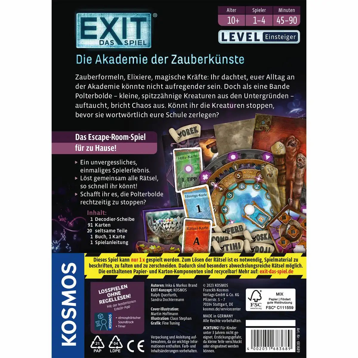 EXIT Escape Spiel Die Akademie der Zauberkünste