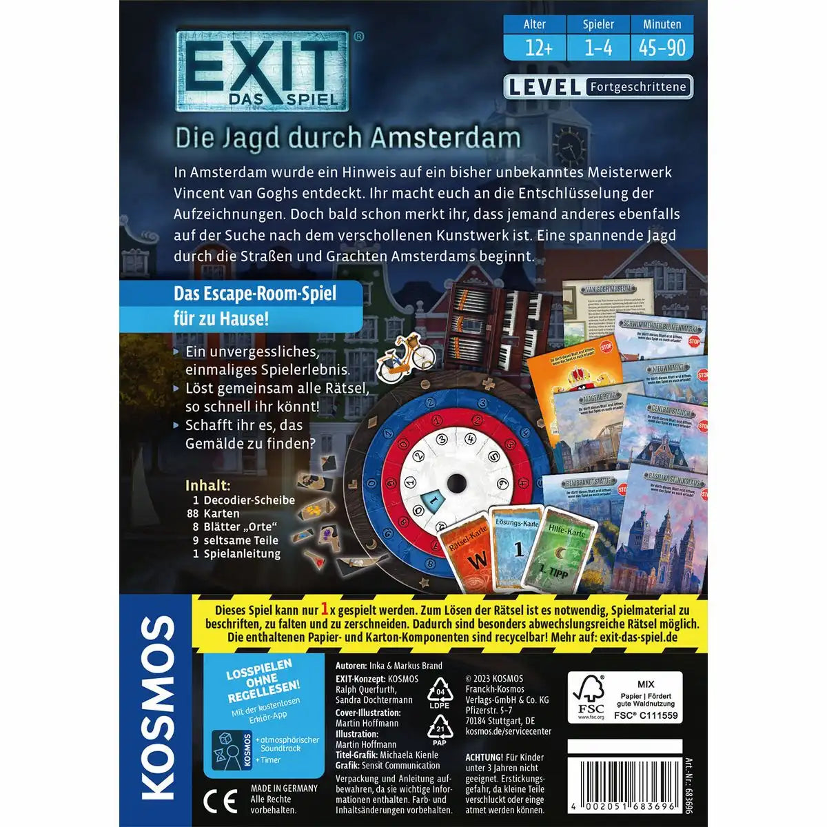 EXIT Escape Spiel Die Jagd durch Amsterdam