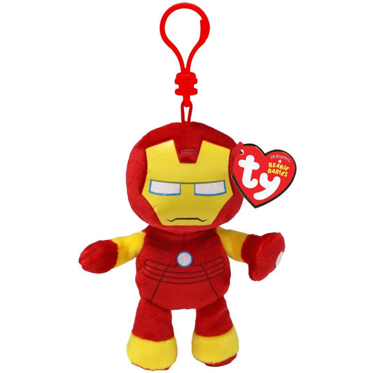 TY Beanie Bellie Clip Schlüsselanhänger Marvel Iron Man