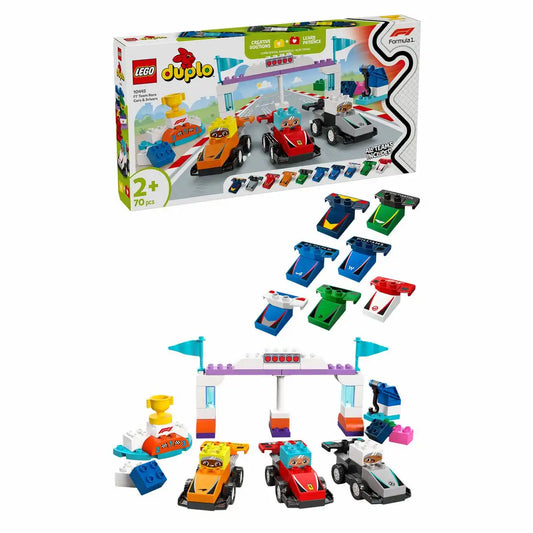 LEGO 10445 duplo F1 Team Rennautos mit Rennfahrern