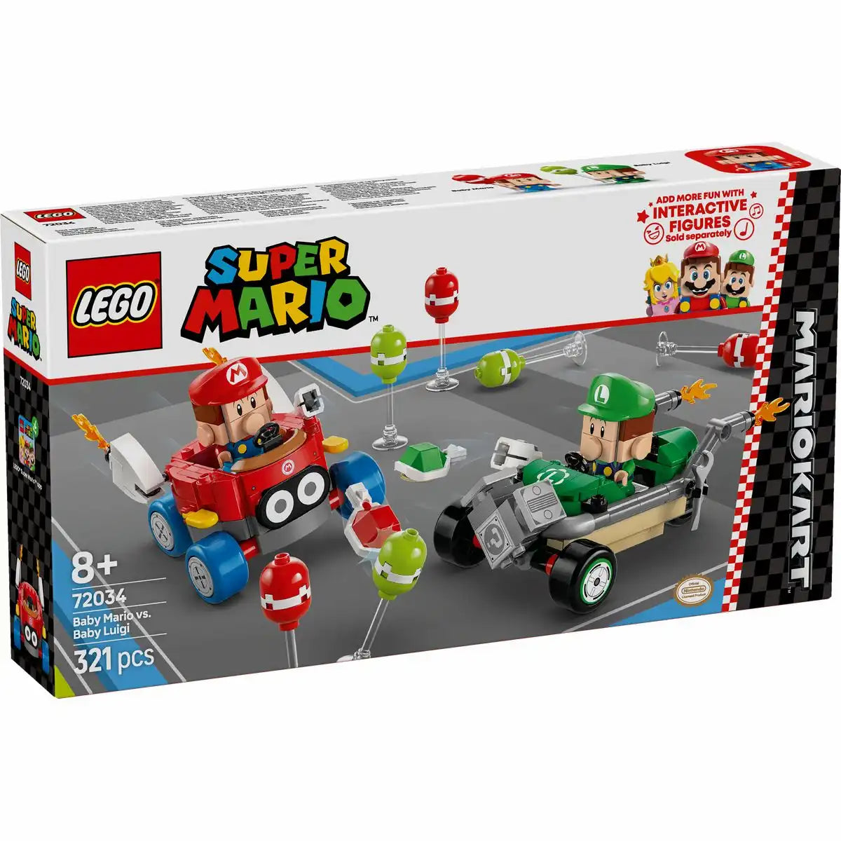 LEGO 72034 Super Mario Kart- Baby Mario vs. Baby Luigi