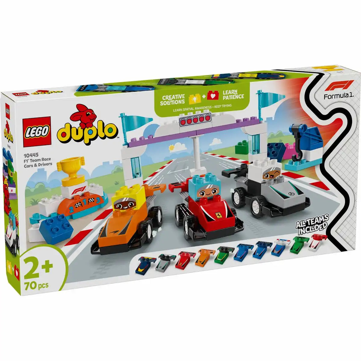 LEGO 10445 duplo F1 Team Rennautos mit Rennfahrern