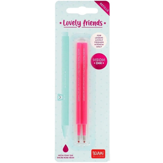 Legami Gelstift Lovely Friends Refill Set Neon Pink