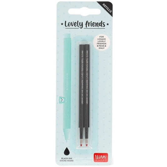 Legami Gelstift Lovely Friends Refill Set Schwarz