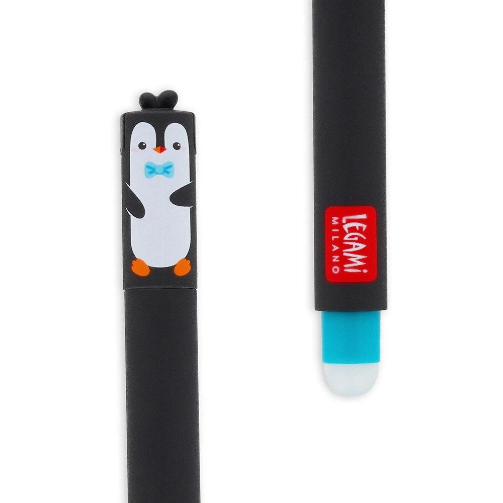 Legami Löschbarer Gelstift Pinguin - Türkis Ink
