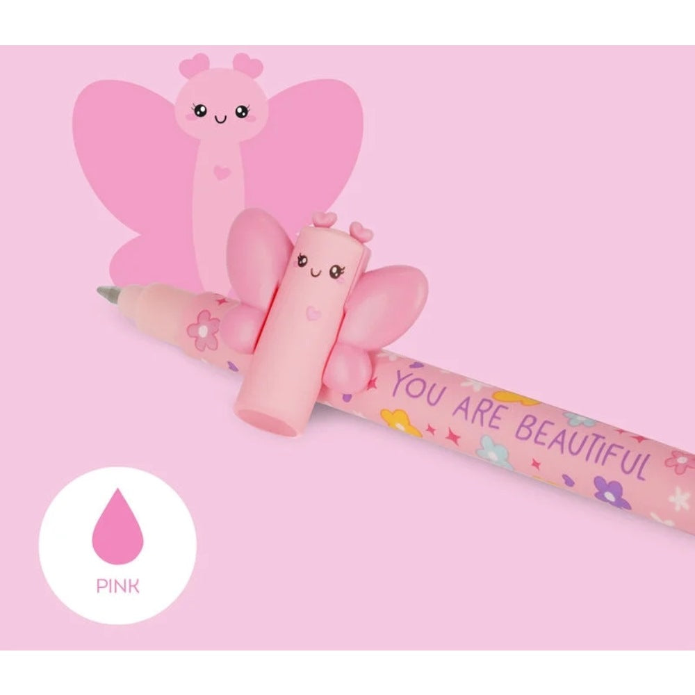 Legami Löschbarer Gelstift Schmetterling - Pink Ink