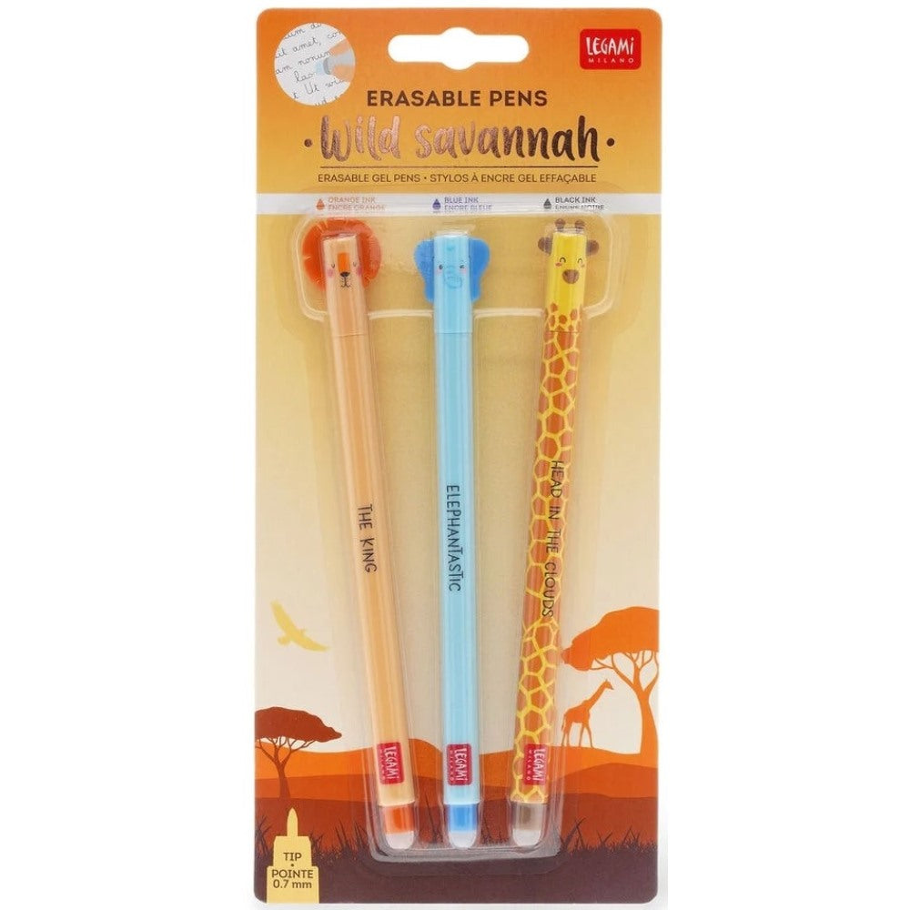 Legami Löschbarer Gelstift 3er Set Wild Savannah