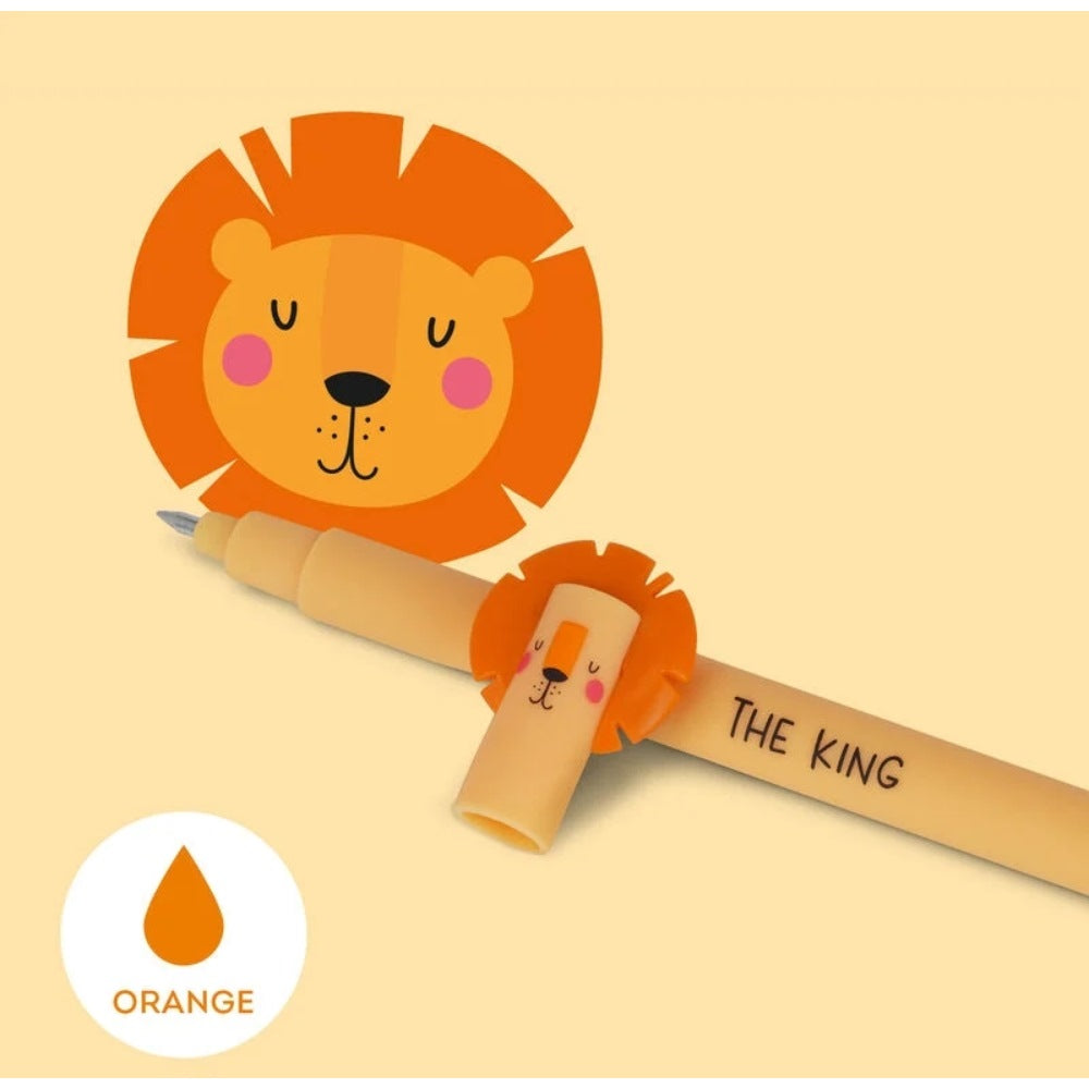 Legami Löschbarer Gelstift Lion - Orange Ink