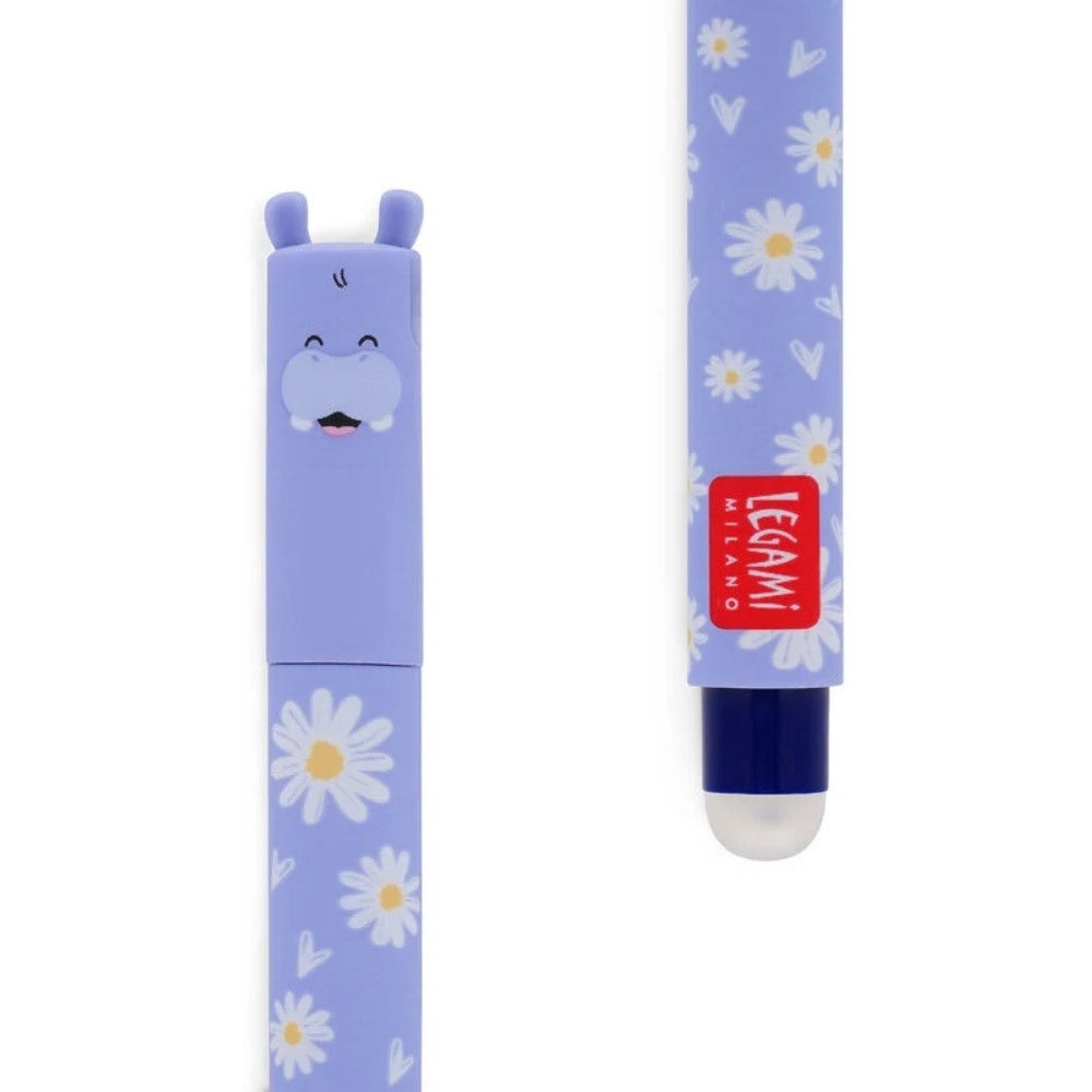 Legami Löschbarer Gelstift Hippo - blue Ink