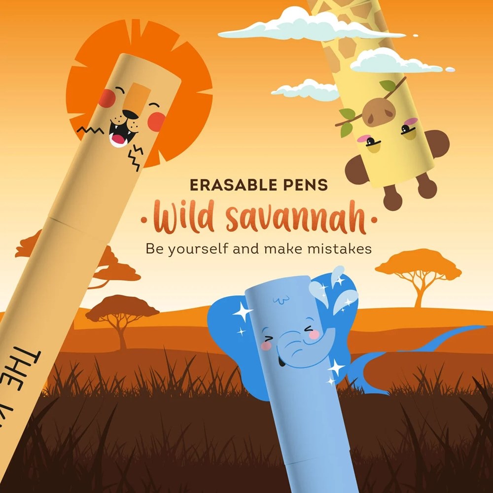 Legami Löschbarer Gelstift 3er Set Wild Savannah