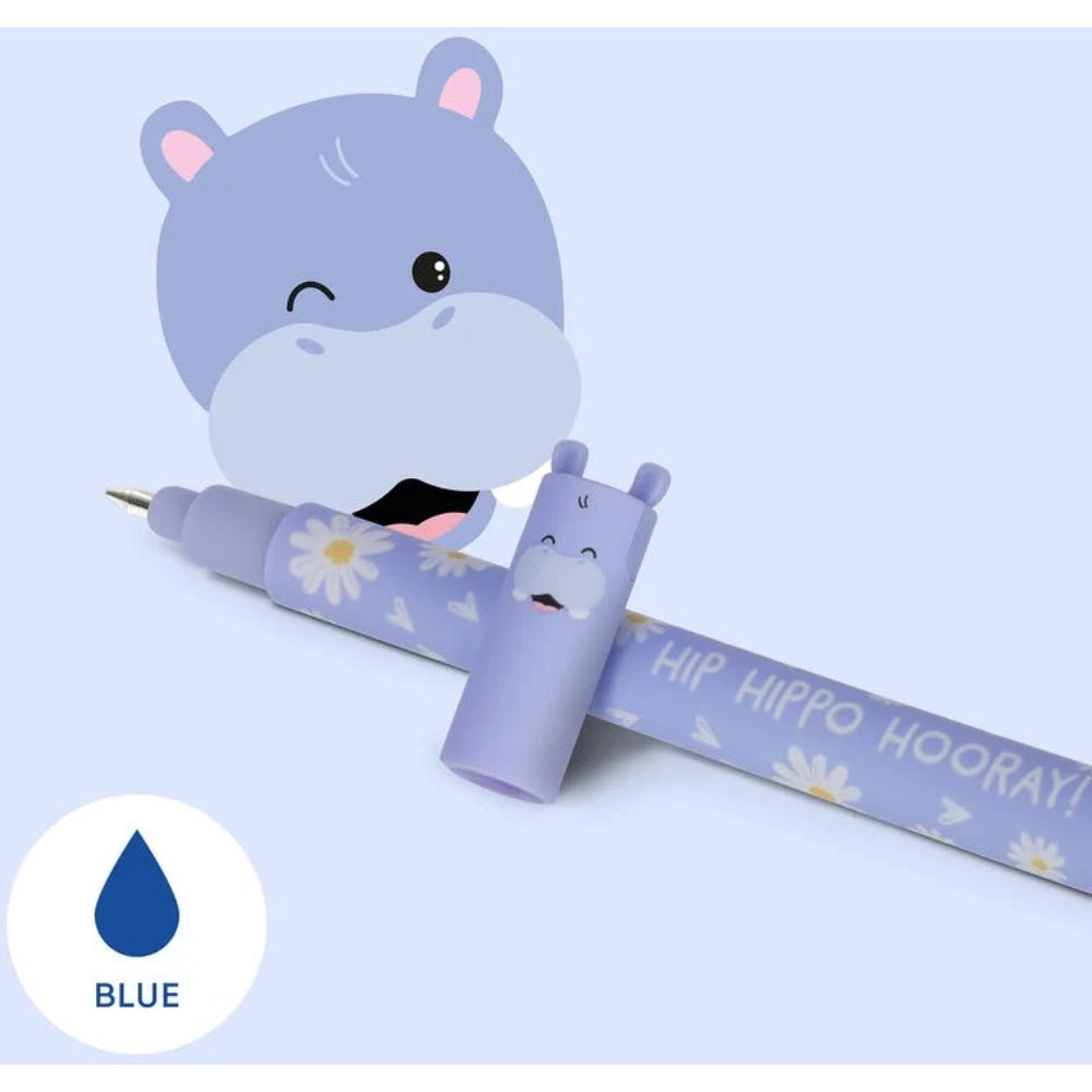 Legami Löschbarer Gelstift Hippo - blue Ink