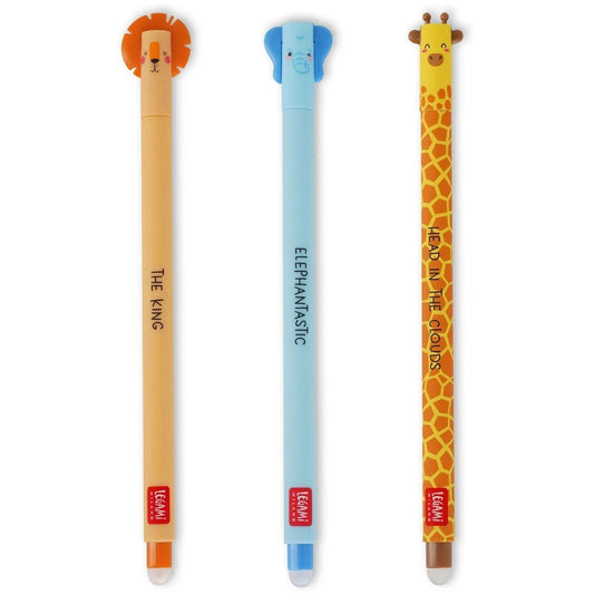 Legami Löschbarer Gelstift 3er Set Wild Savannah