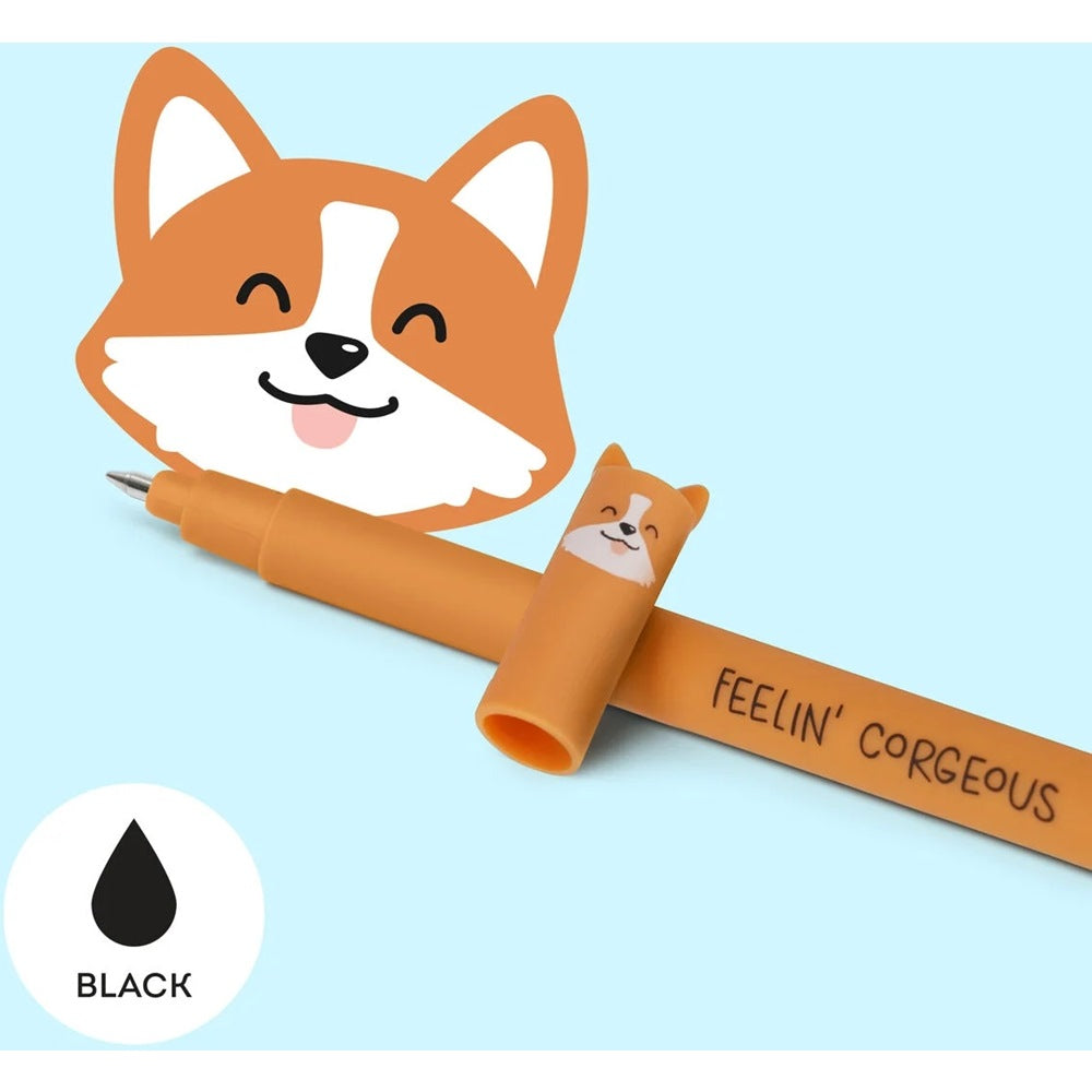 Legami Löschbarer Gelstift Corgi -  Black Ink