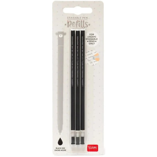 Legami Löschbare Gelstifte Nachfüllpack Schwarz