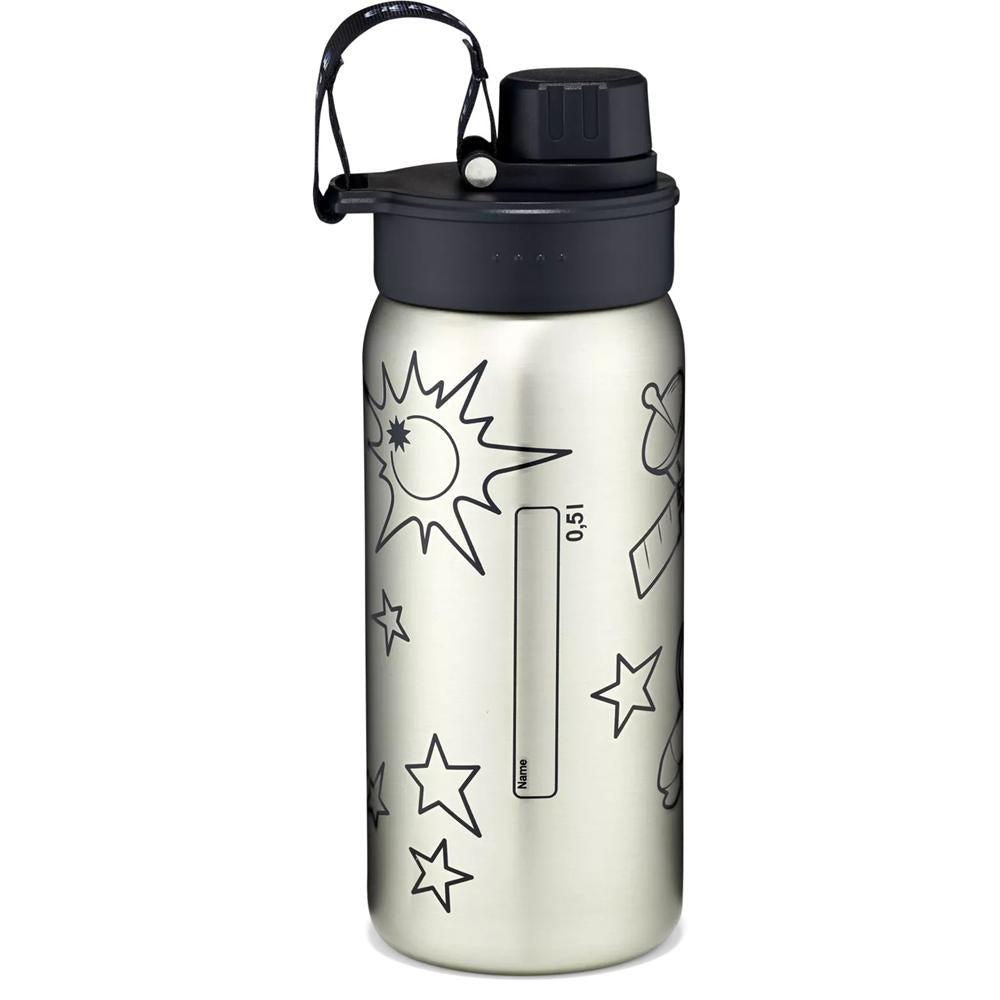 ergobag Edelstahl Trinkflasche Schwarz