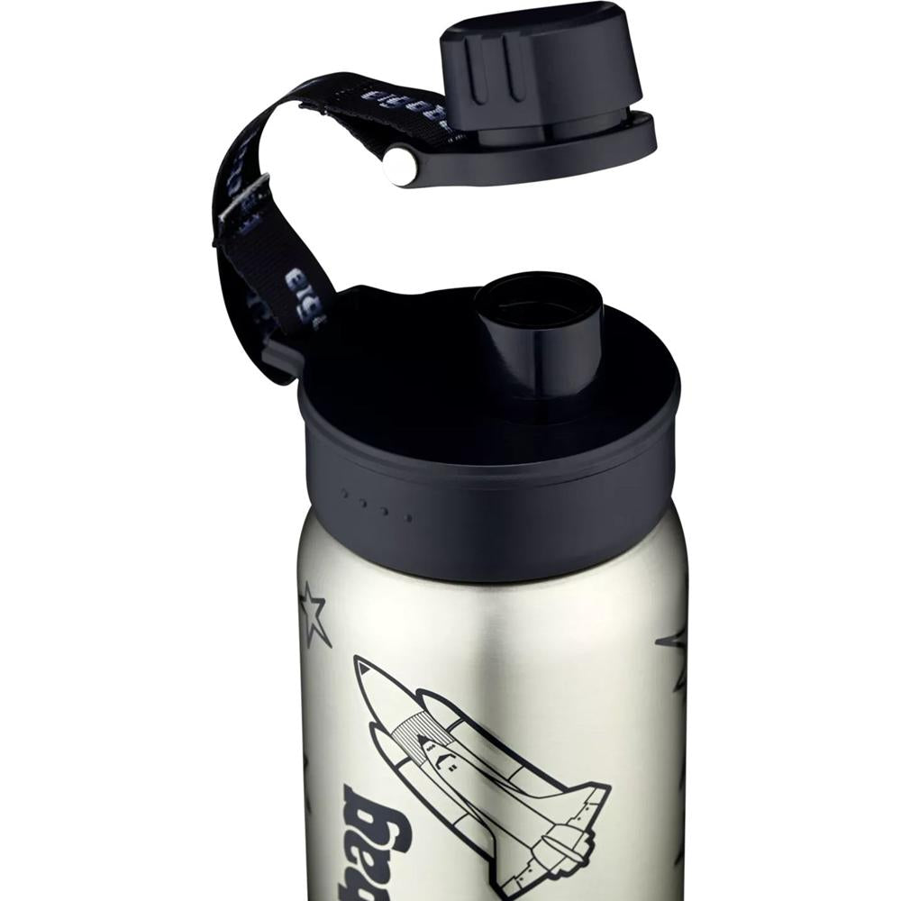 ergobag Edelstahl Trinkflasche Schwarz