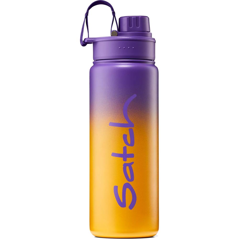 satch Edelstahl Trinkflasche Purple Graffiti orange