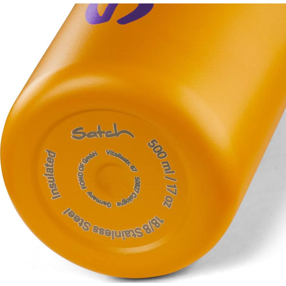 satch Edelstahl Trinkflasche Purple Graffiti orange