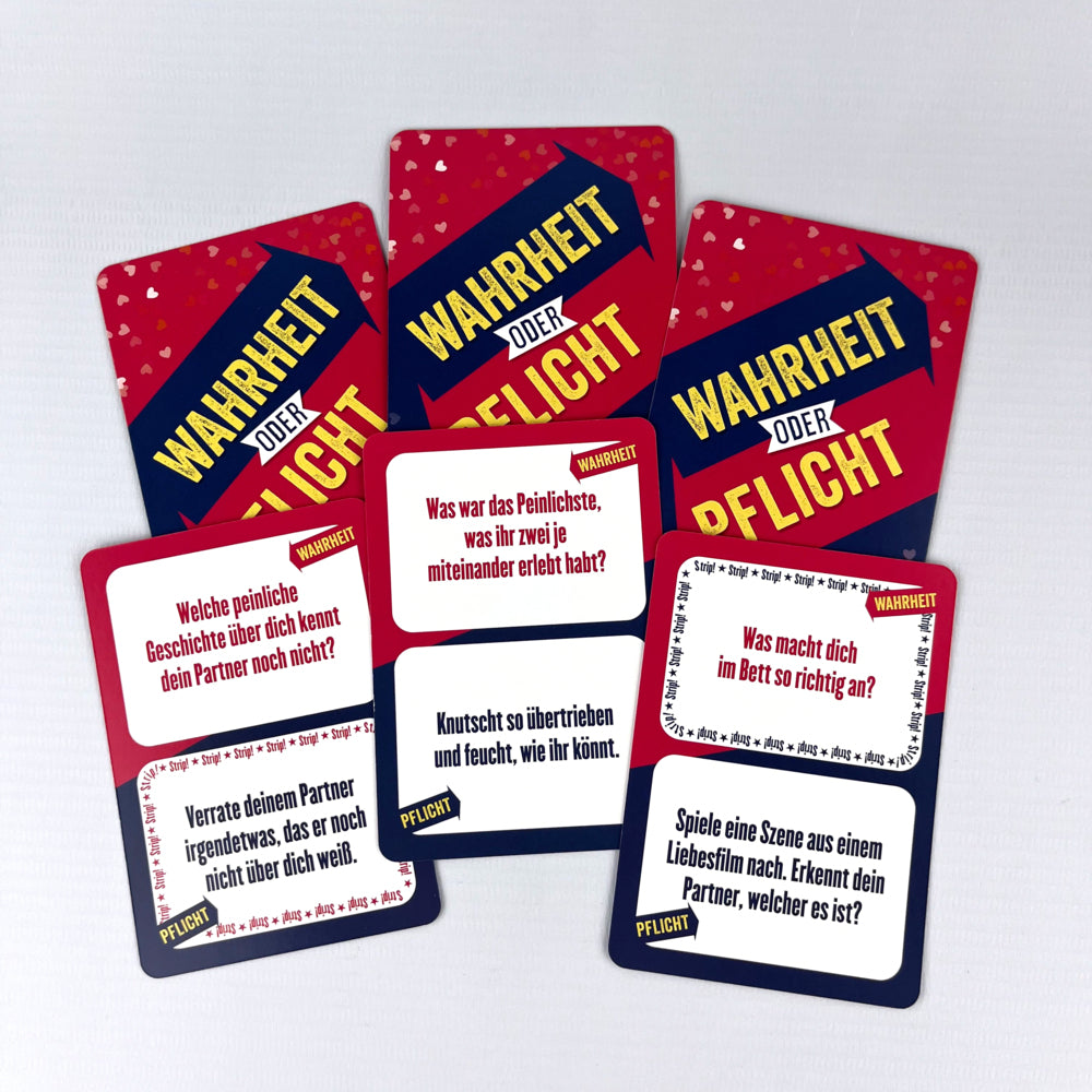 Kartenspiel Wahrheit oder Pflicht - Für Paare