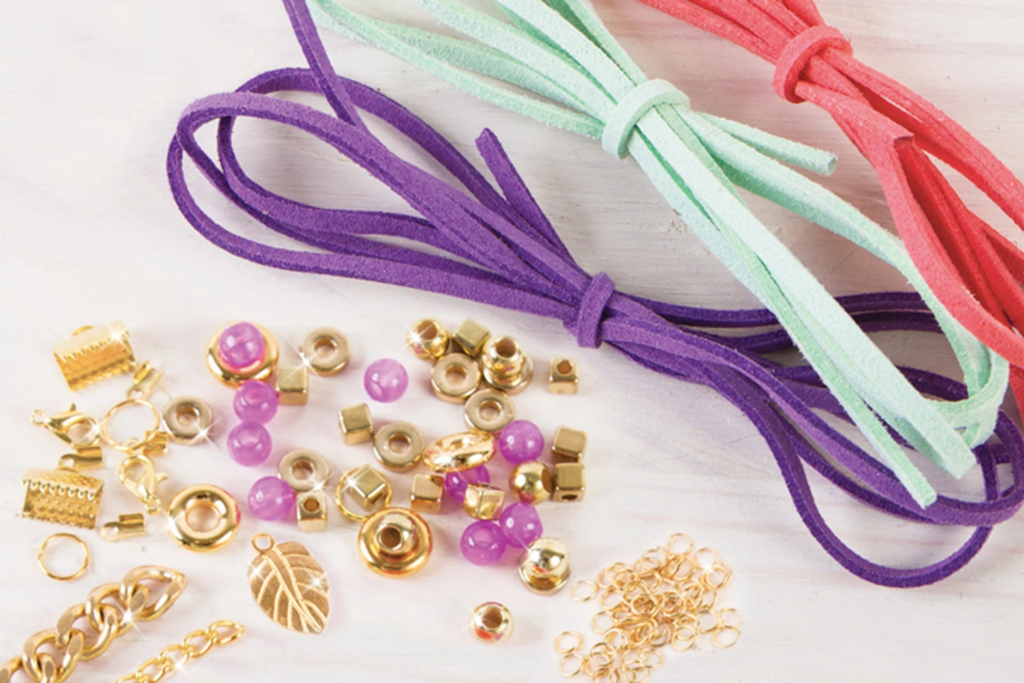 Bastelset Schmuck Armbänder in Velourlederoptik