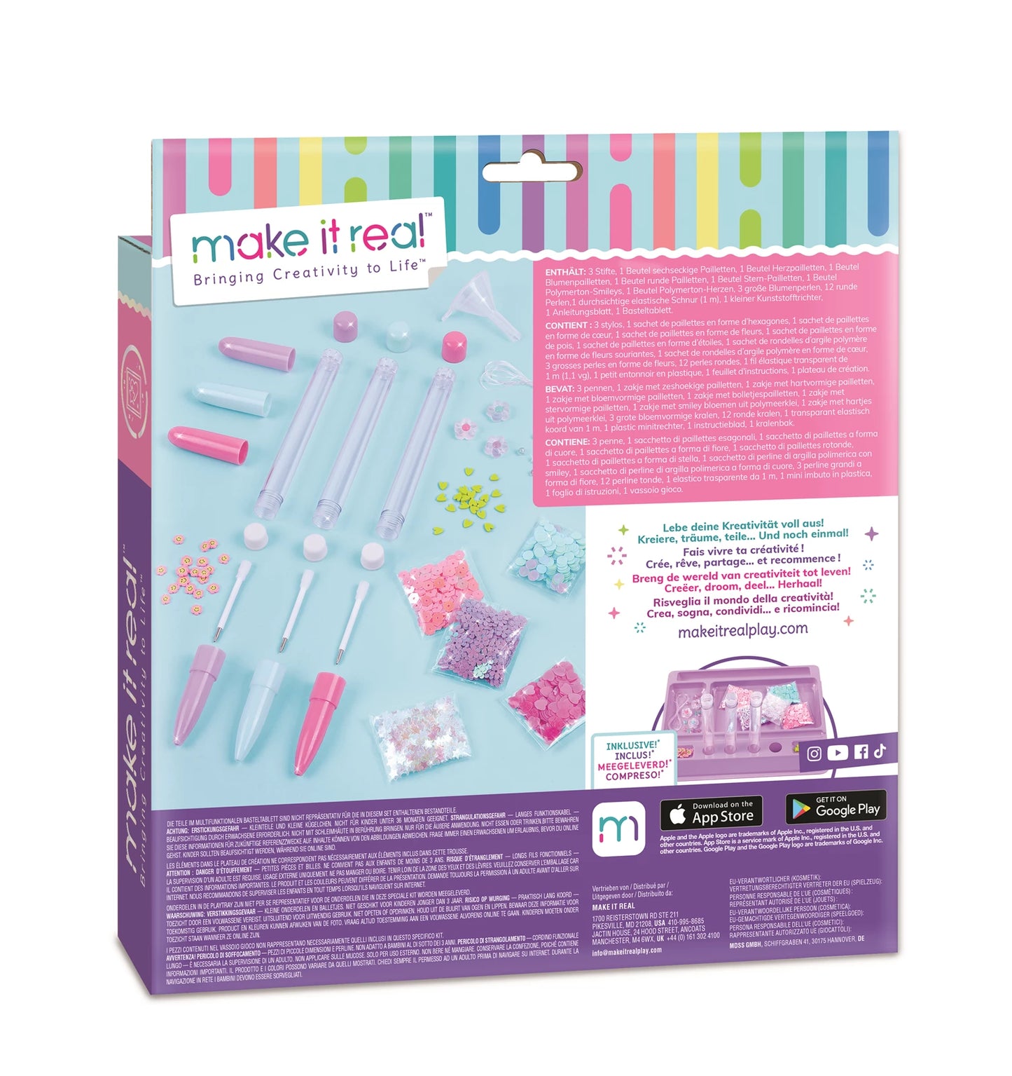 Bastelset DIY Glitzerstifte