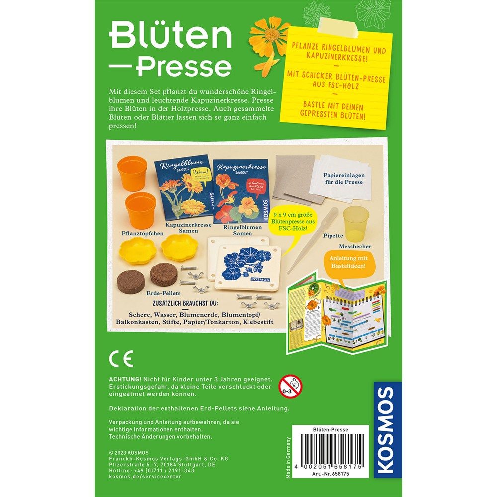 Experimentierkasten Blütenpresse