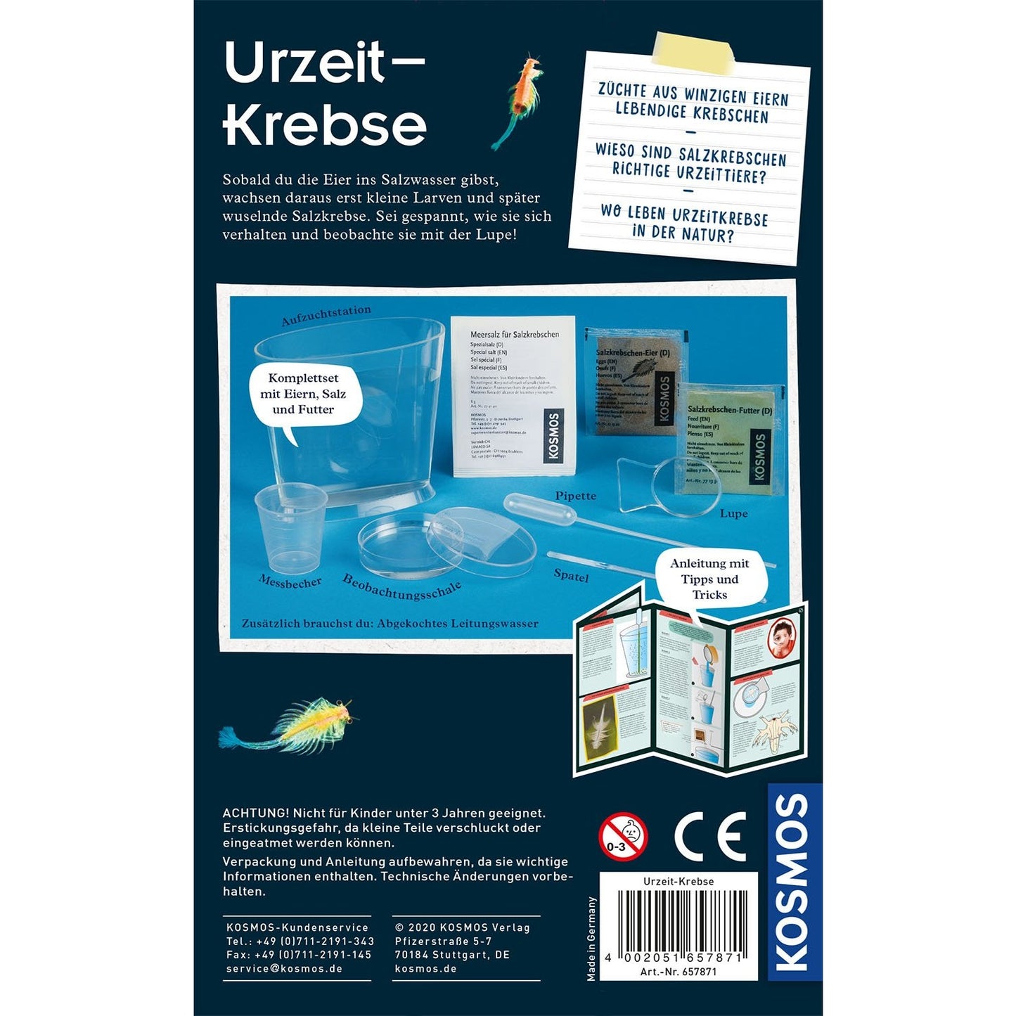 Experimentierset Urzeit-Krebse