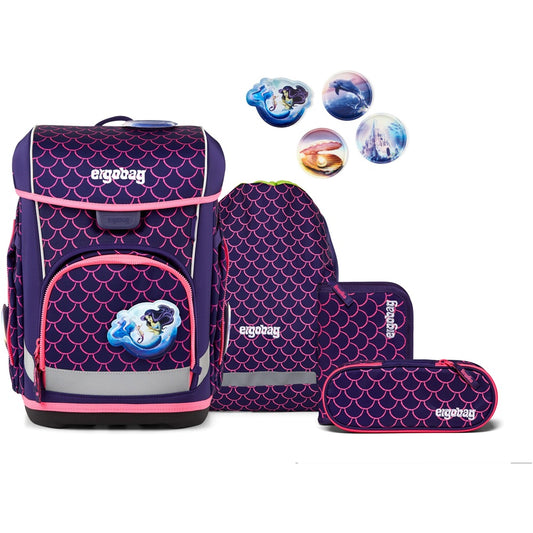Schulranzenset ergobag cubo vlight PerlentauchBär
