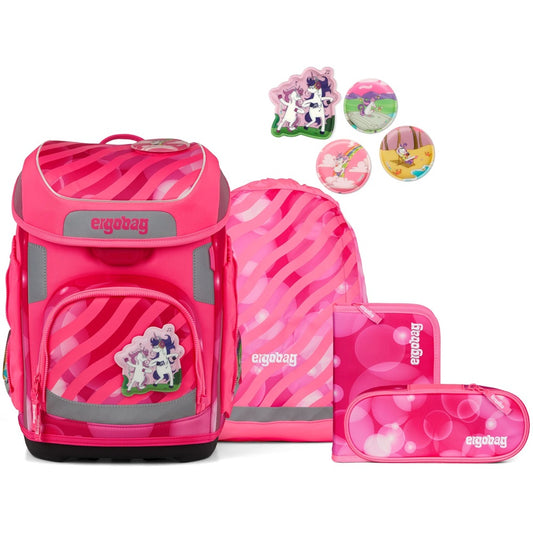 Schulranzenset ergobag cubo KuntBärbuntes Einhorn