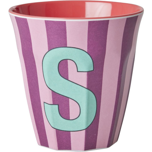rice Melamin Buchstabenbecher - Mehrfarbig - S - Stripes