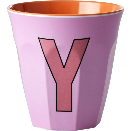 rice Melamin Buchstabenbecher - Pink - Y