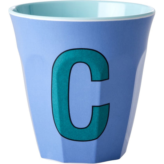 rice Melamin Buchstabenbecher - Graublau - C