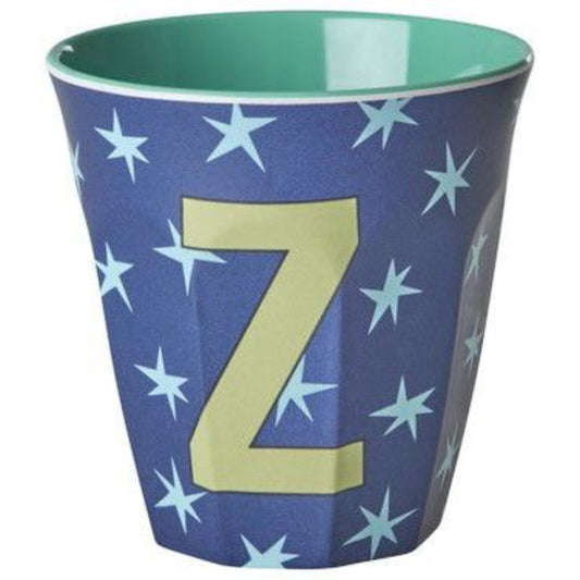 rice Melamin Buchstabenbecher - Dunkelblau - Z - Stars